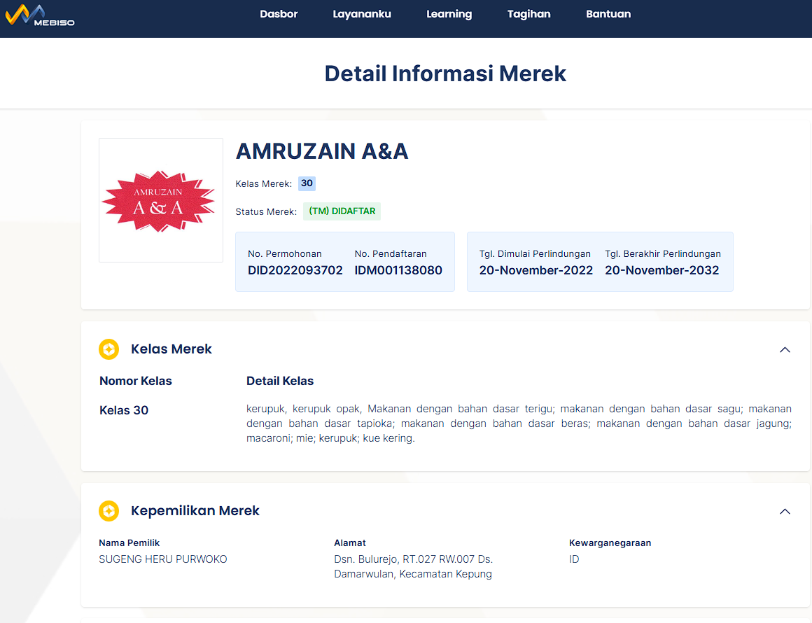 contoh merek umkm terdaftar