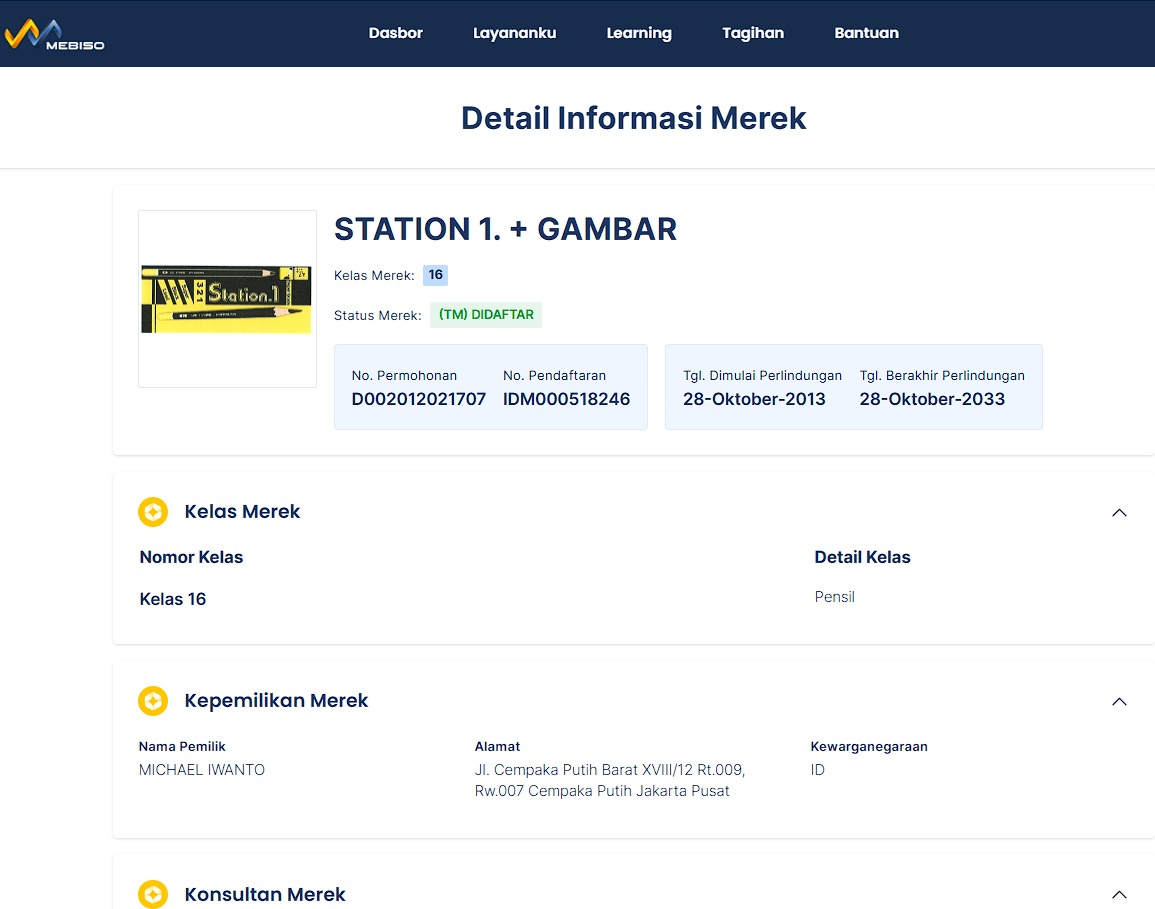 contoh merek gambar station