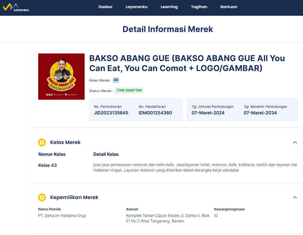contoh merek gambar bakso abang gue