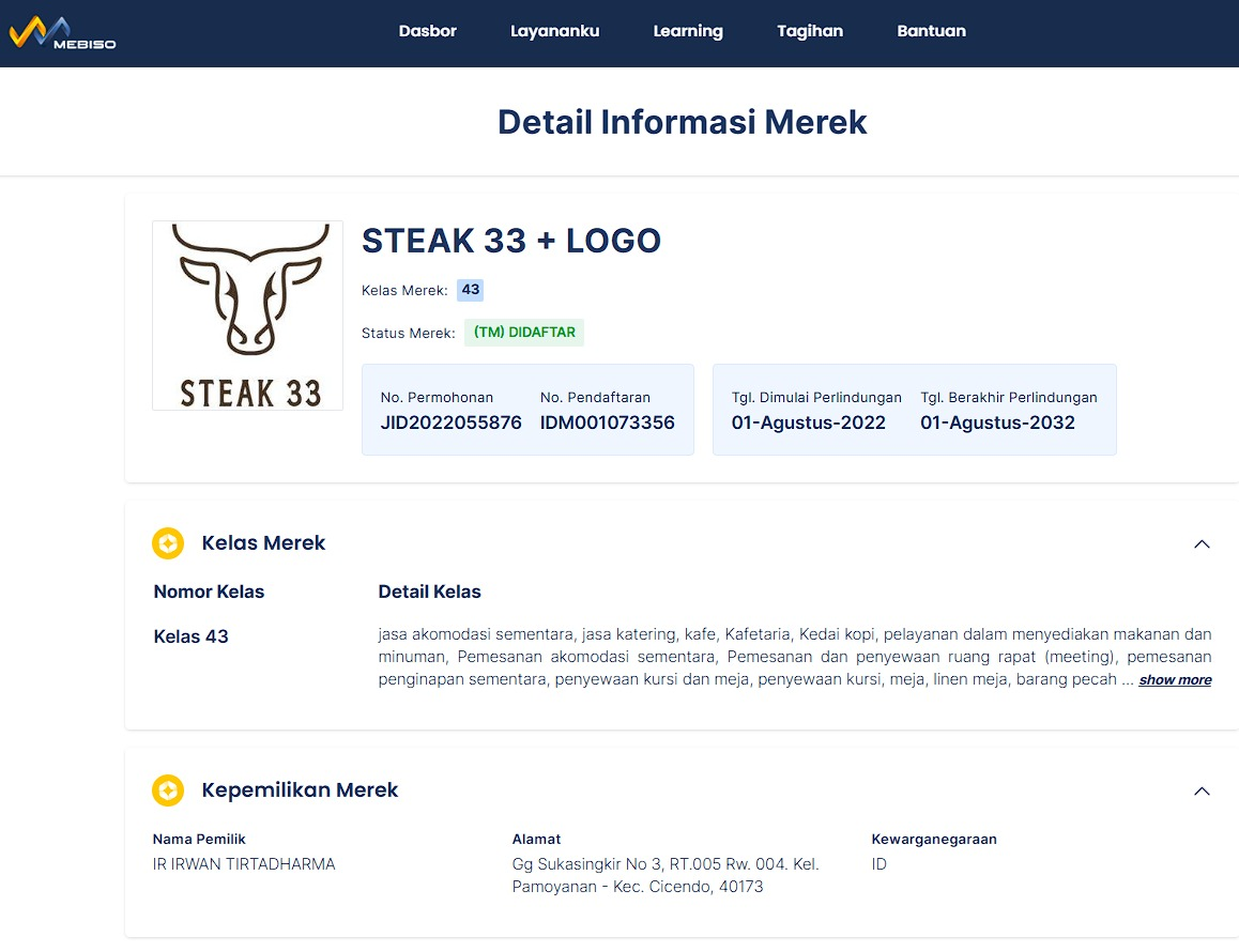 contoh merek gambar steak 33