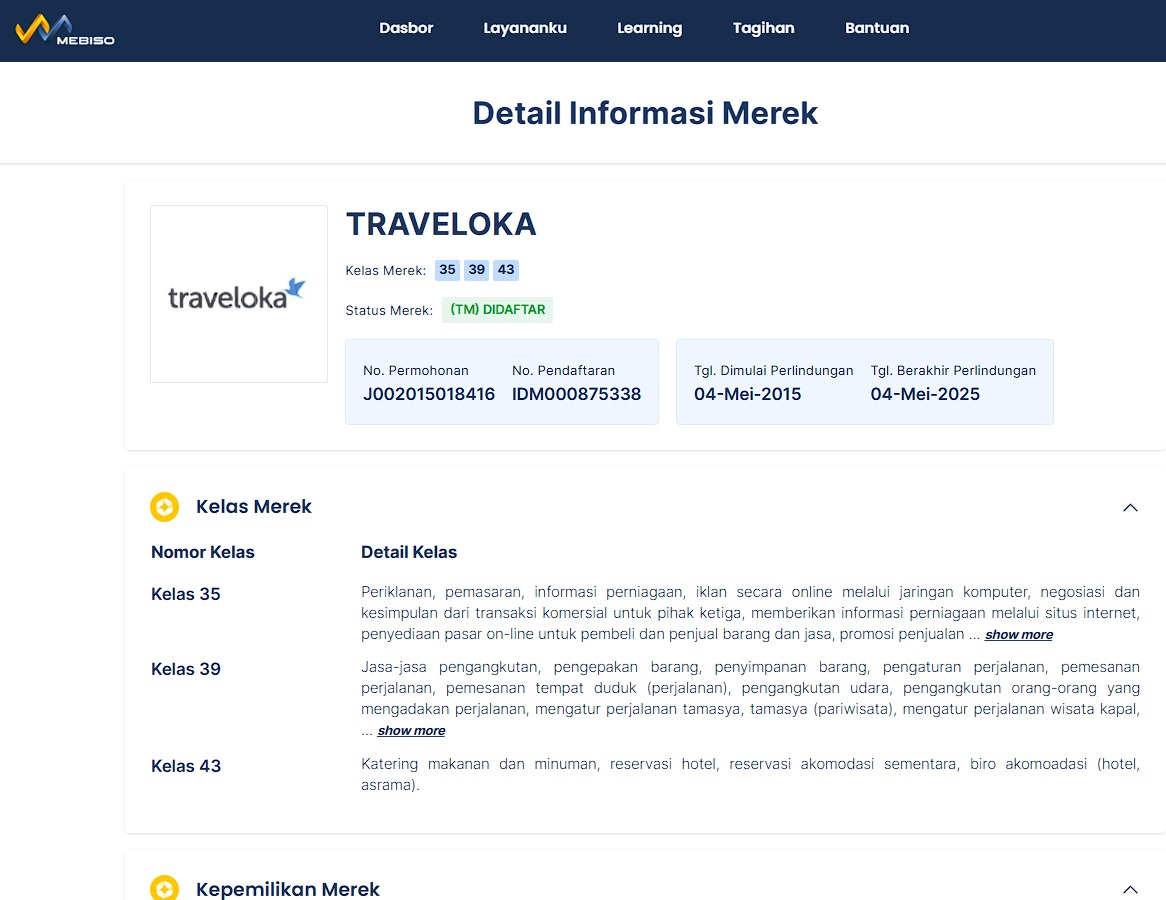contoh merek startup traveloka