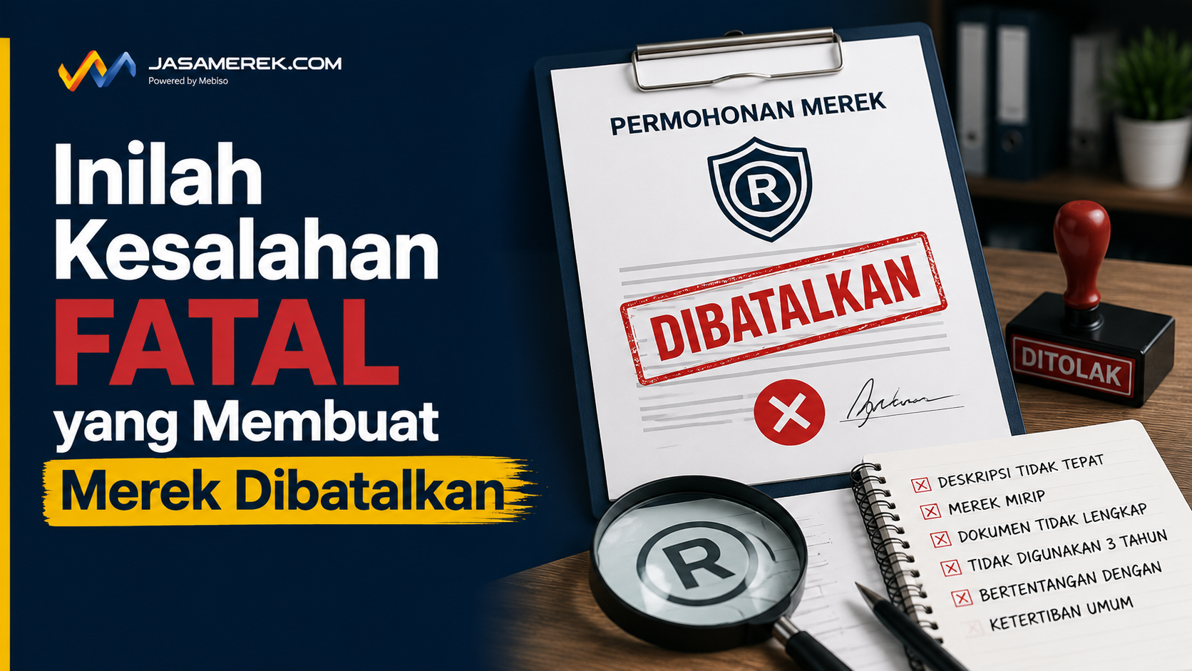 Inilah Kesalahan Fatal yang Membuat Merek Dibatalkan