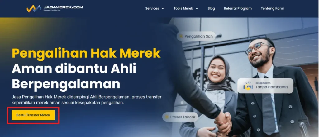Laman pengalihan hak merek